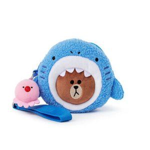 Line Friends Brown Shark Coin Purse